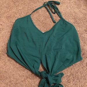 Kortni Jeane XL Galapagos Green tied up top